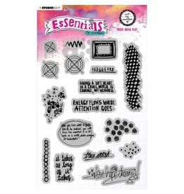 STUDIOLIGHT STUDIOLIGHT ART BY MARLENE ESSENTIALS MIXED MEDIA PLAY CLING STAMP SET