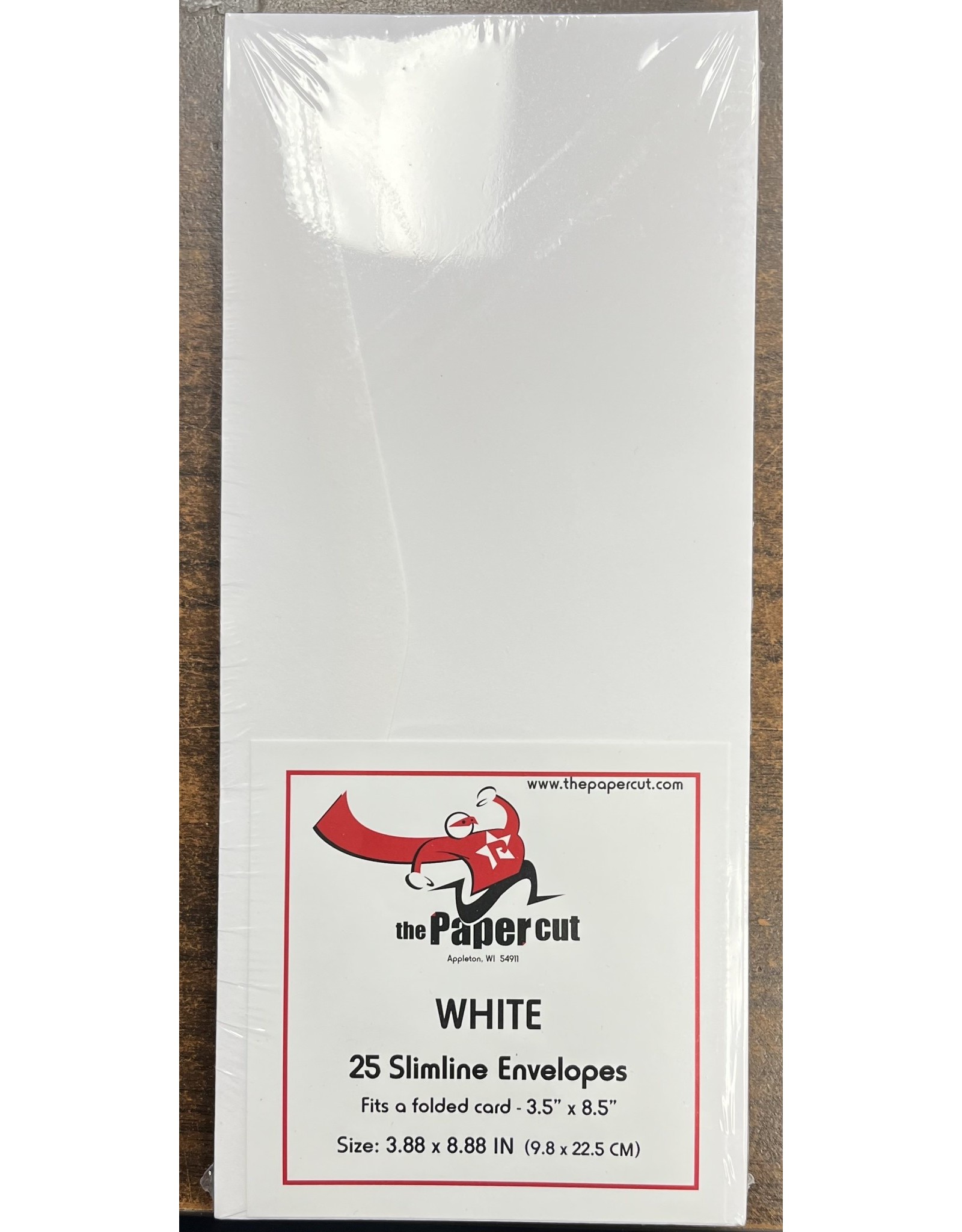 PAPER CUT THE PAPER CUT WHITE SLIMLINE ENVELOPES 3.88"x8.88" 25 PACK