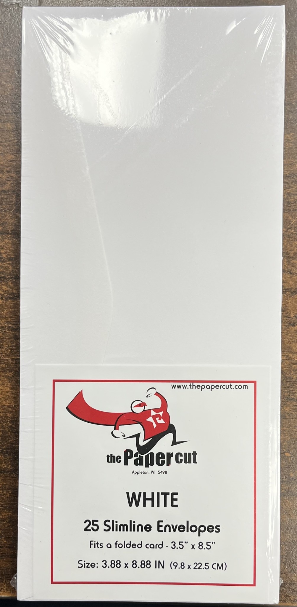 PAPER CUT THE PAPER CUT WHITE SLIMLINE ENVELOPES 3.88"x8.88" 25 PACK