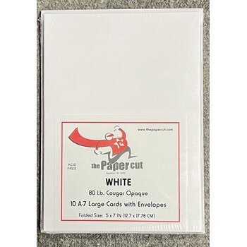 PAPER CUT THE PAPER CUT 10  LARGE A-7 COUGAR OPAQUE CARDS WITH ENVELOPES