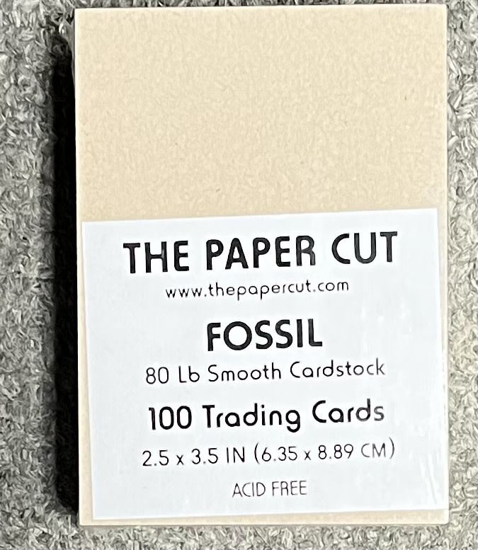 PAPER CUT PAPER CUT FOSSIL TRADING CARDS 2.5x3.5 100/PK