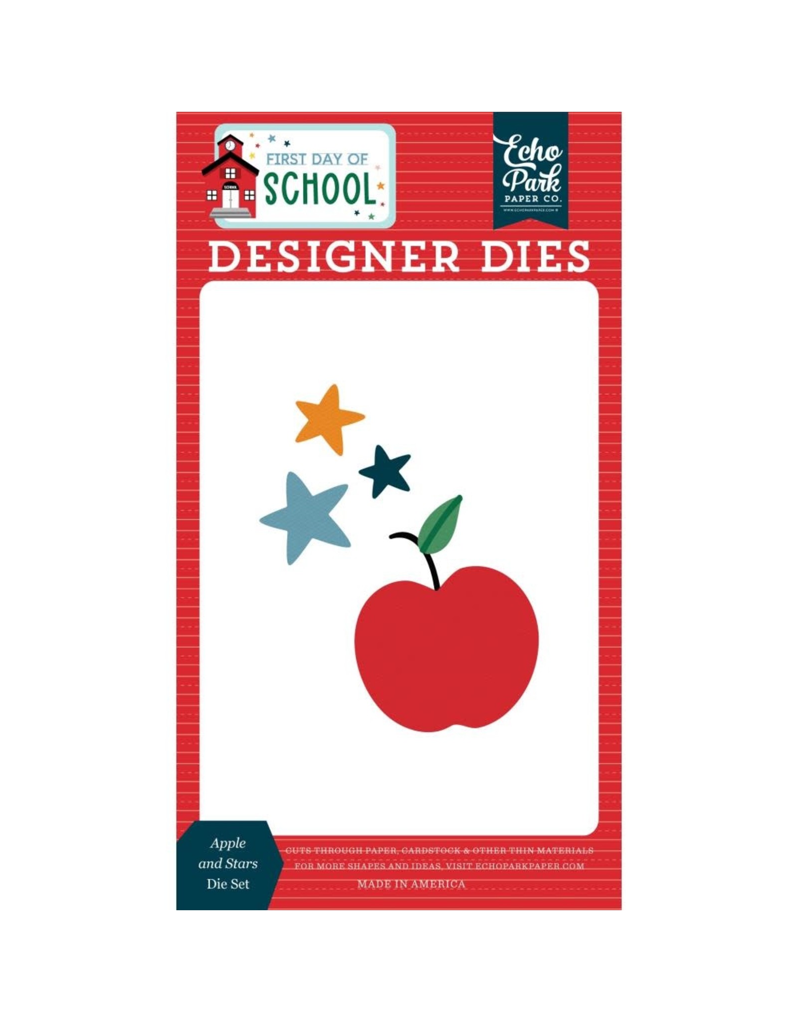 ECHO PARK PAPER ECHO PARK FIRST DAY OF SCHOOL APPLE AND STARS DIE SET