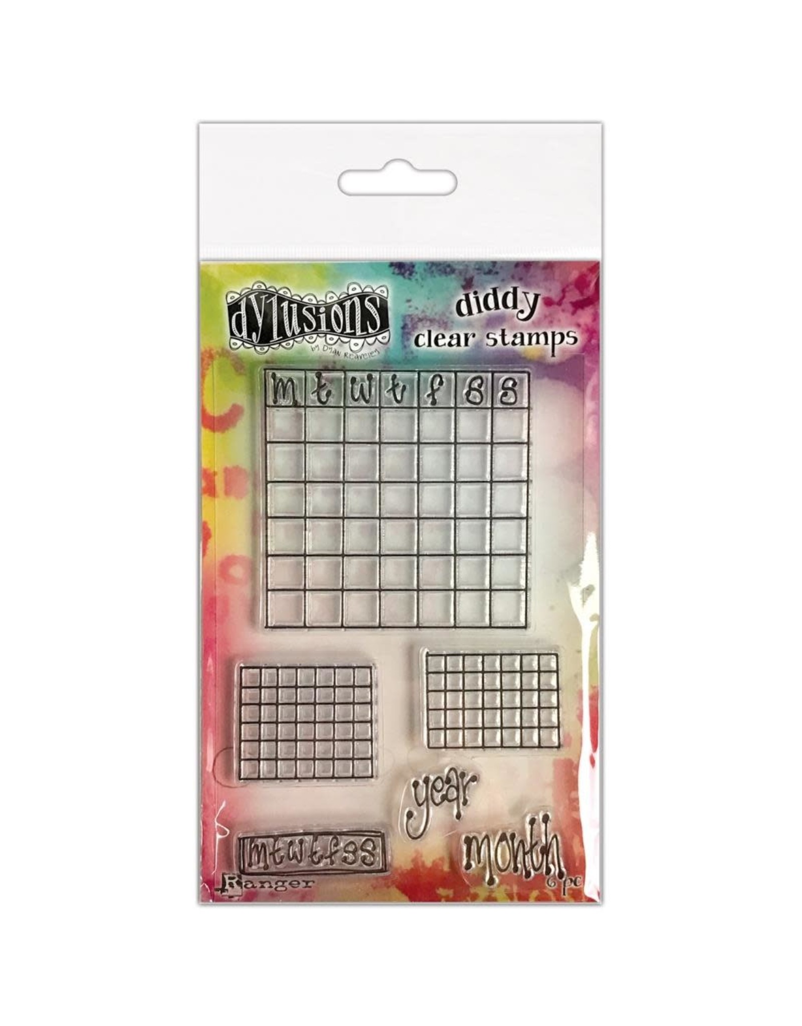 RANGER DYLUSIONS CHECK IT OUT DIDDY CLEAR STAMP SET