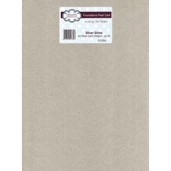 CREATIVE EXPRESSIONS CREATIVE EXPRESSIONS FOUNDATIONS SILVER SHINE PEARL CARD 230gsm 20/PK