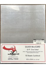 PAPER CUT THE PAPER CUT SILVER MIRRICARD 8.5x11 10/PK