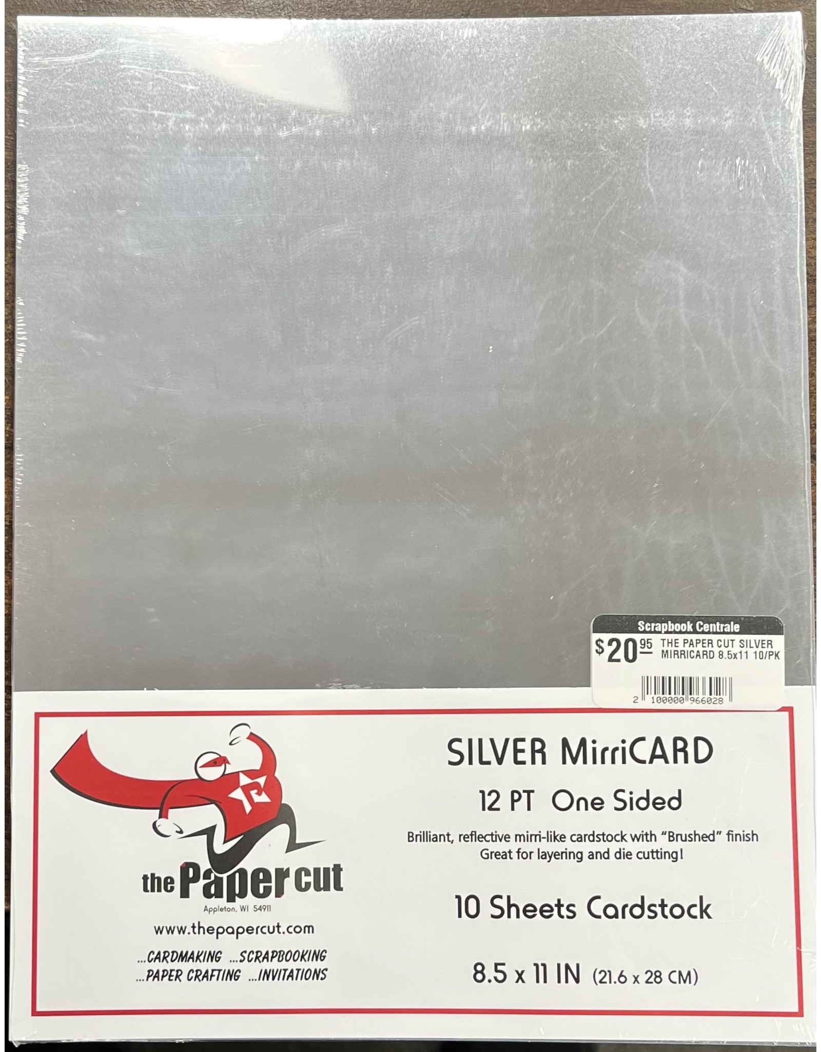 PAPER CUT THE PAPER CUT SILVER MIRRICARD 8.5x11 10/PK