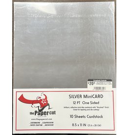 PAPER CUT THE PAPER CUT SILVER MIRRICARD 8.5x11 10/PK