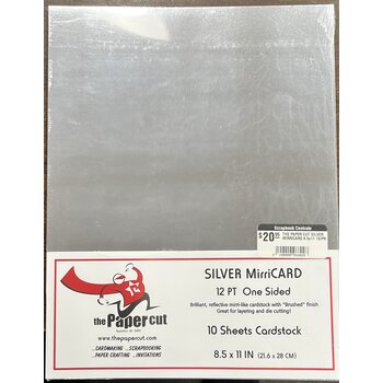 PAPER CUT THE PAPER CUT SILVER MIRRICARD 8.5x11 10/PK