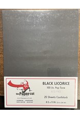 PAPER CUT THE PAPER CUT BLACK LICORICE 100lb POPTONE CARDSTOCK 8.5x11 25 SHEETS