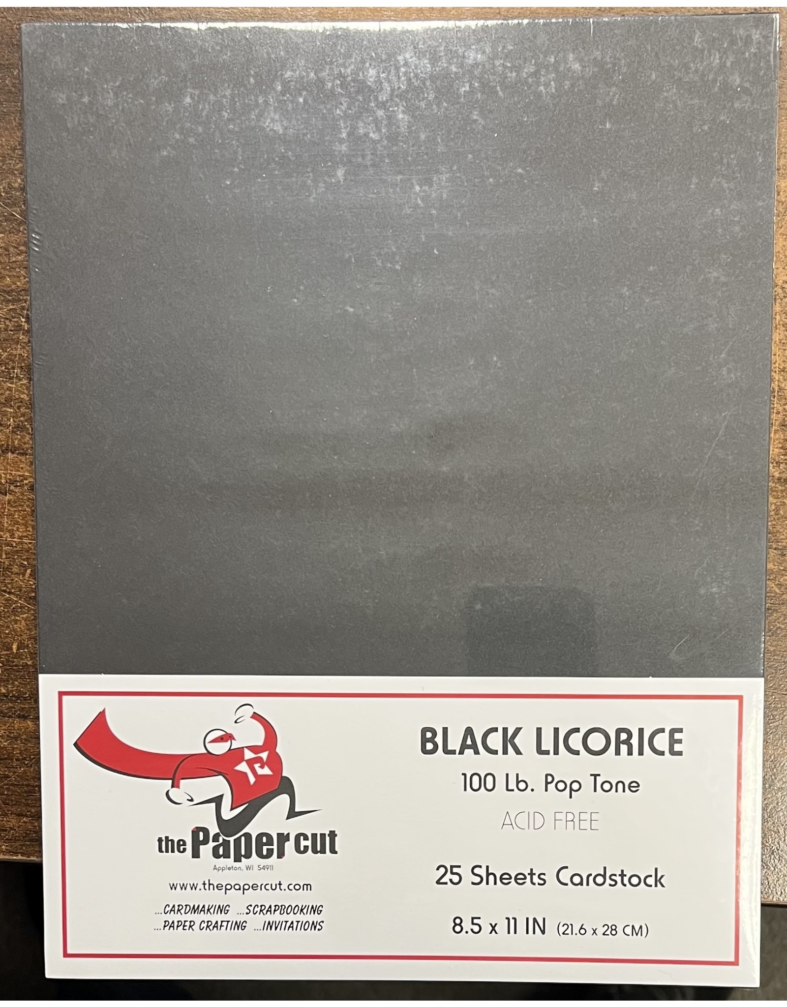 PAPER CUT THE PAPER CUT BLACK LICORICE 100lb POPTONE CARDSTOCK 8.5x11 25 SHEETS