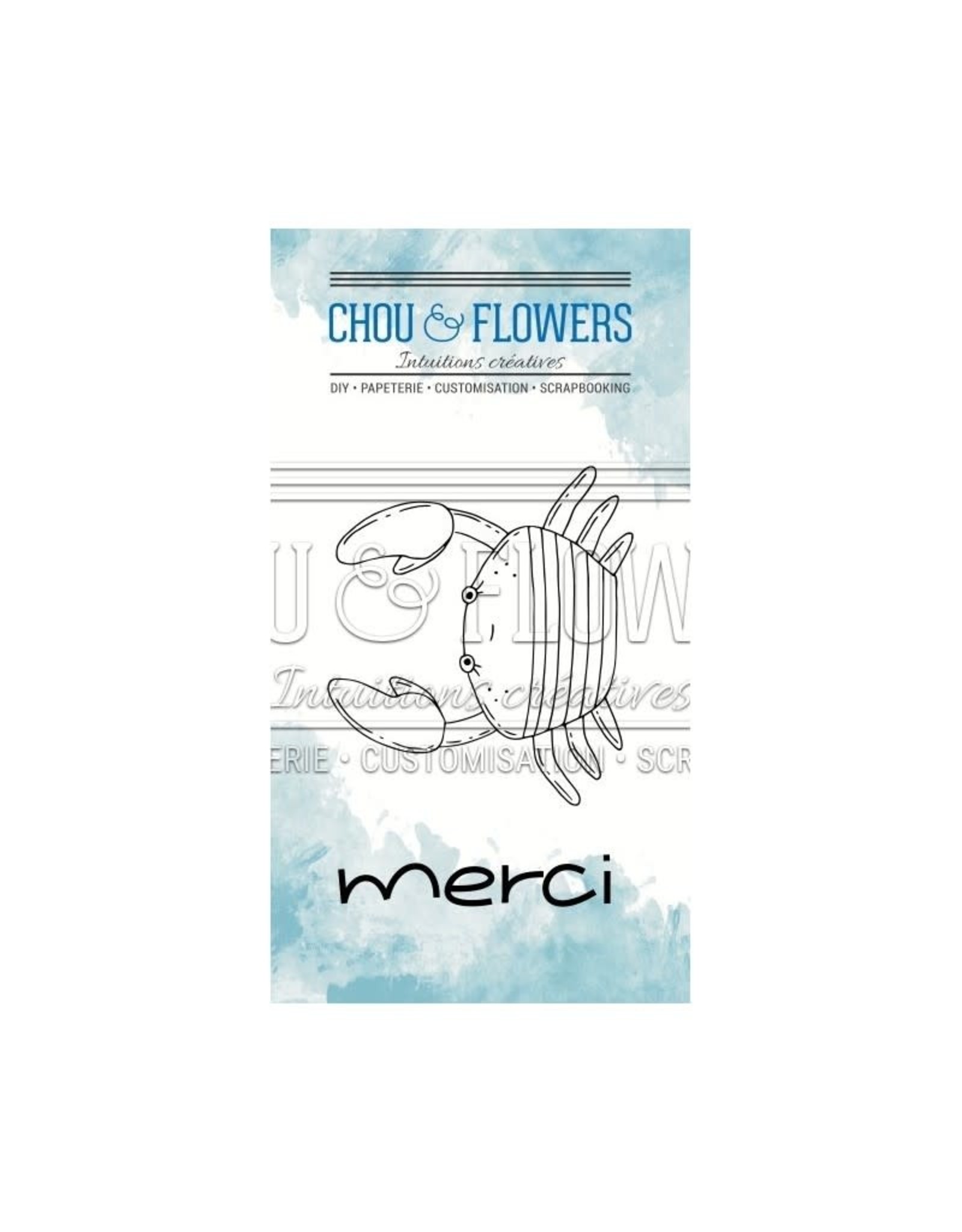 CHOU & FLOWERS CHOU & FLOWERS COLLECTION NAUTIQUE LE CRABE CLEAR STAMP SET