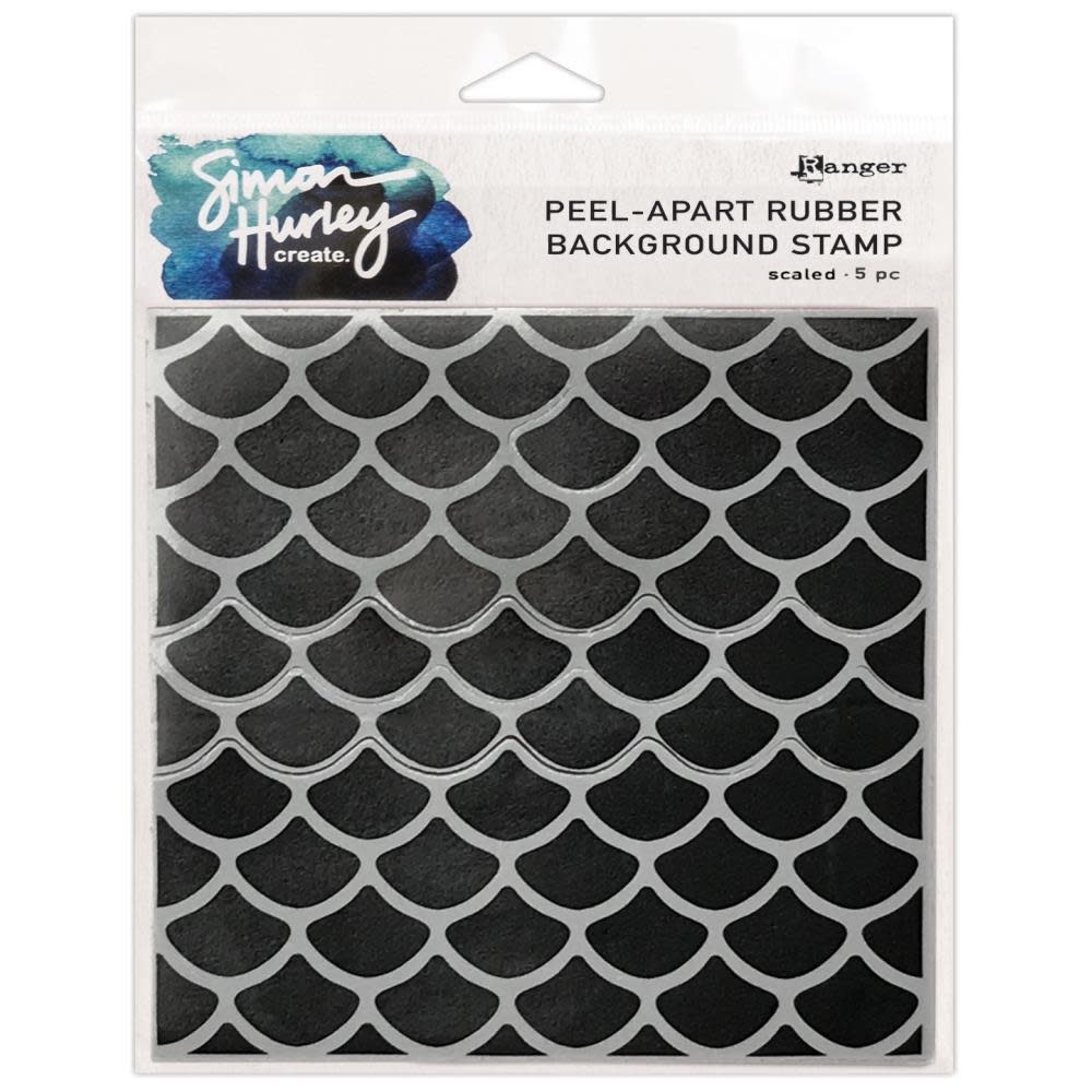 RANGER RANGER SIMON HURLEY CREATE SCALED PEEL-APART RUBBER BACKGROUND STAMP