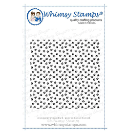 WHIMSY STAMPS WHIMSY STAMPS PUPPY PAWS BACKGROUND CLING STAMP
