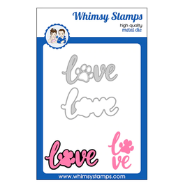 WHIMSY STAMPS WHIMSY STAMPS LOVE PAW WORD DIE SET