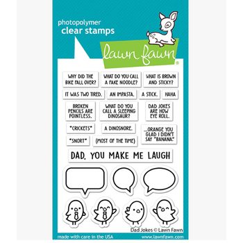 LAWN FAWN LAWN FAWN DAD JOKES CLEAR STAMP SET