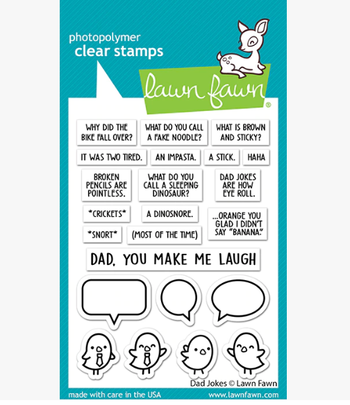 LAWN FAWN LAWN FAWN DAD JOKES CLEAR STAMP SET