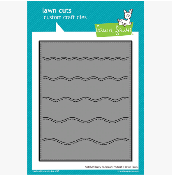 LAWN FAWN LAWN FAWN STITCHED WAVY BACKDROP: PORTRAIT DIE