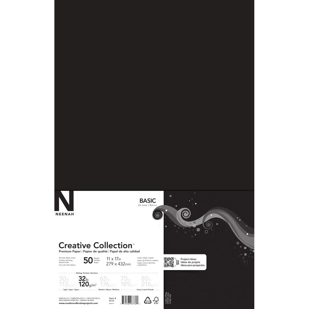 NEENAH NEENAH EPIC BLACK 11x17 CARDSTOCK 50/PACK