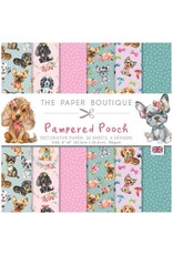 CREATIVE WORLD OF CRAFTS THE PAPER BOUTIQUE PAMPERED POOCH DECORATIVE PAPER PAD 36 SHEETS