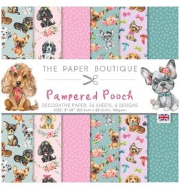 CREATIVE WORLD OF CRAFTS THE PAPER BOUTIQUE PAMPERED POOCH DECORATIVE PAPER PAD 36 SHEETS