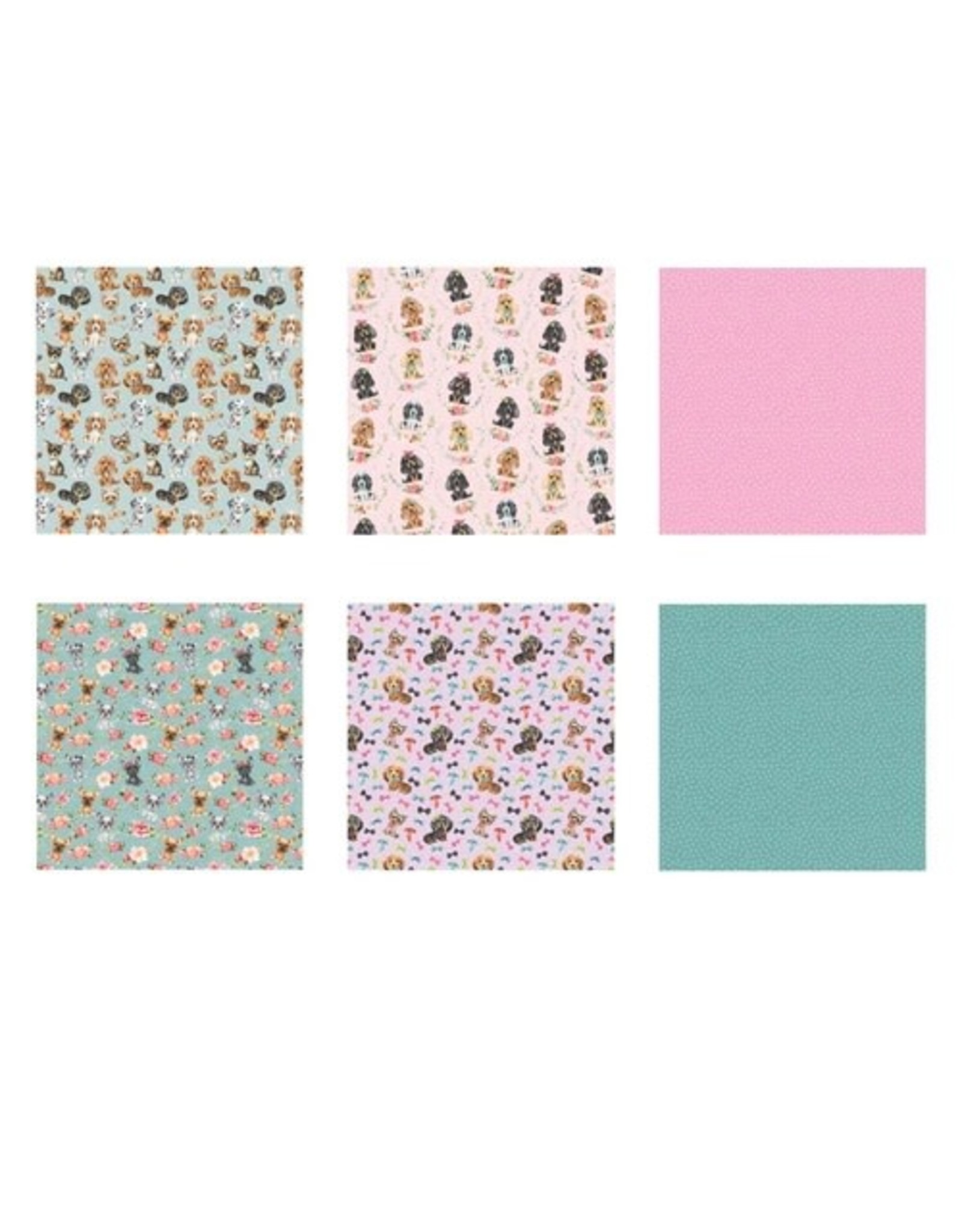 CREATIVE WORLD OF CRAFTS THE PAPER BOUTIQUE PAMPERED POOCH DECORATIVE PAPER PAD 36 SHEETS