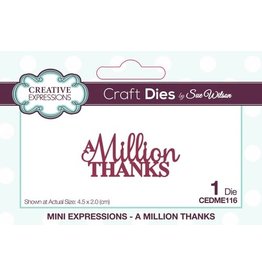CREATIVE EXPRESSIONS CREATIVE EXPRESSIONS SUE WILSON MINI EXPRESSIONS - A MILLION THANKS DIE