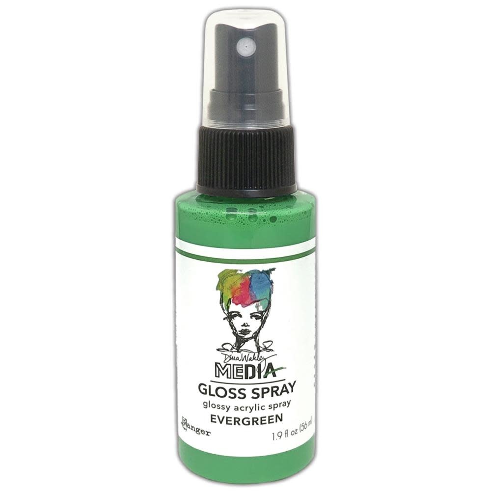 RANGER RANGER DINA WAKLEY MEDIA GLOSS SPRAY EVERGREEN 2OZ