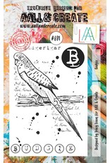 AALL & CREATE AALL & CREATE TRACY EVANS #691 BUDGIE A7 ACRYLIC STAMP SET