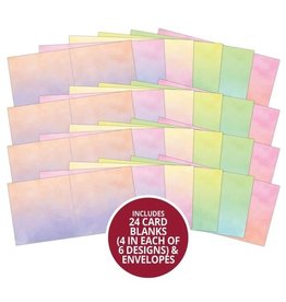 HUNKYDORY CRAFTS LTD. HUNKYDORY OMBRE 6x6 CARD BLANKS & ENVELOPES 24/PK