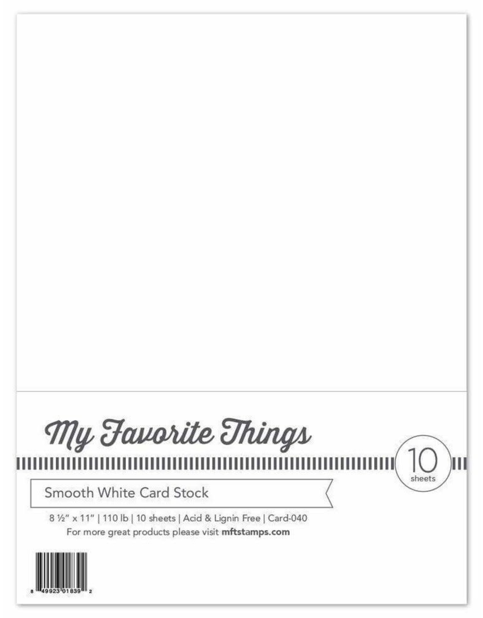 MY FAVORITE THINGS SMOOTH WHITE 8.5x11 CARDSTOCK 10/PK - Scrapbook Centrale