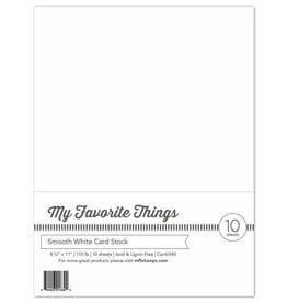 MY FAVORITE THINGS MY FAVORITE THINGS SMOOTH WHITE 8.5x11 CARDSTOCK 10/PK