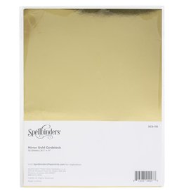 SPELLBINDERS SPELLBINDERS MIRROR GOLD CARDSTOCK 8.5x11 10/PK