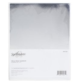 SPELLBINDERS SPELLBINDERS MIRROR SILVER CARDSTOCK 8.5x11 10/PK