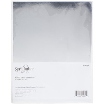 SPELLBINDERS SPELLBINDERS MIRROR SILVER CARDSTOCK 8.5x11 10/PK