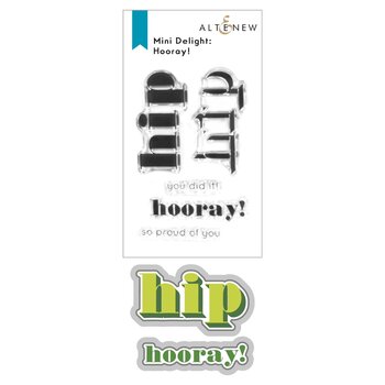 ALTENEW ALTENEW MINI DELIGHT: HOORAY! CLEAR STAMP & DIE SET