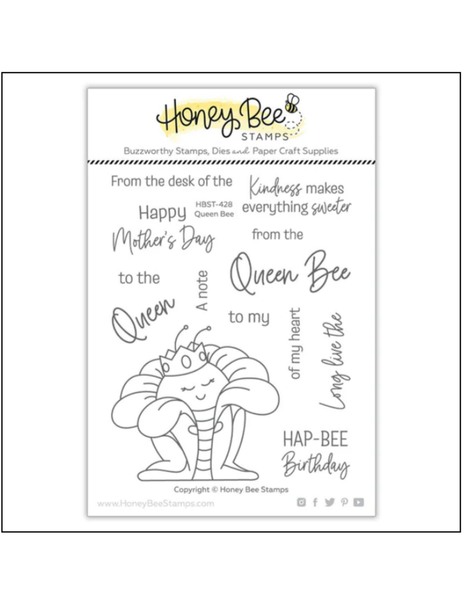 HONEY BEE HONEY BEE QUEEN BEE CLEAR STAMP SET