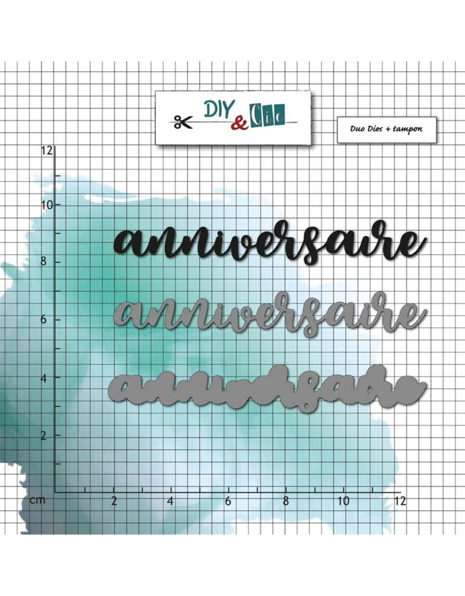 DIY & CIE DIY & CIE DIES ET TAMPON CLAIR ANNIVERSAIRE