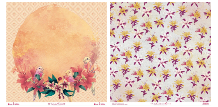 FRIDA KAHLO LOVE IN THE MOON VIVA LA VIDA #4 12X12 CARDSTOCK
