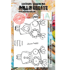 AALL & CREATE AALL & CREATE JANET KLEIN #478 CHOOSE HAPPY A7 ACRYLIC STAMP SET