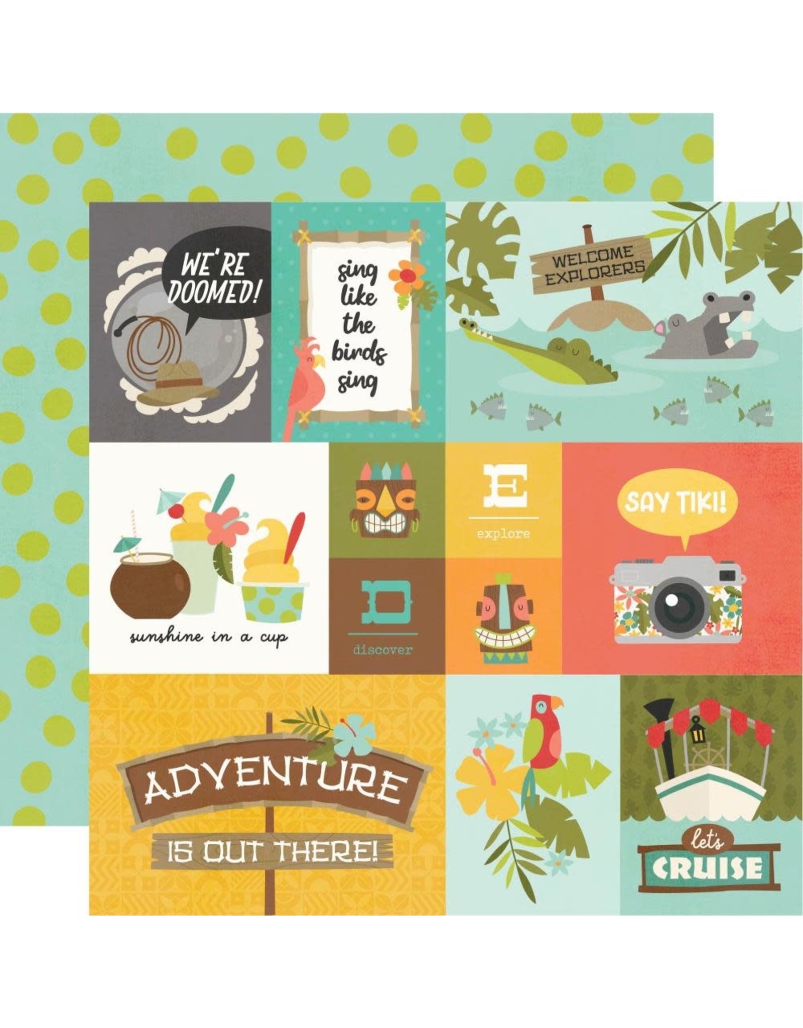 SIMPLE STORIES SIMPLE STORIES SAY CHEESE ADVENTURE AT THE PARK ELEMENTS 2 12x12 CARDSTOCK