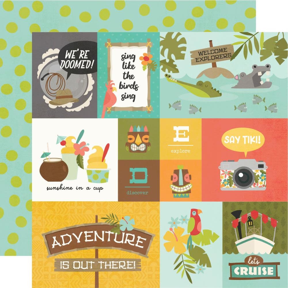 SIMPLE STORIES SIMPLE STORIES SAY CHEESE ADVENTURE AT THE PARK ELEMENTS 2 12x12 CARDSTOCK