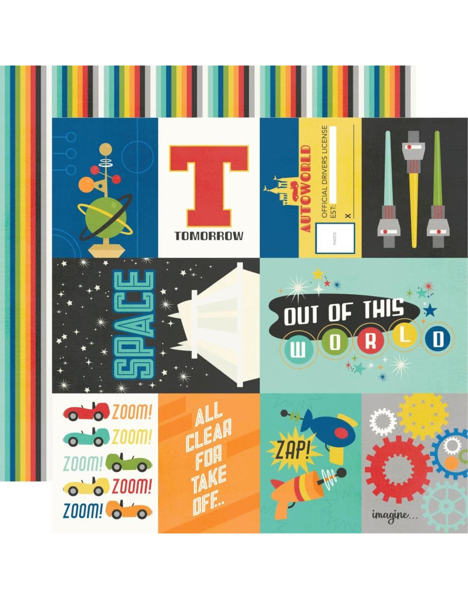 SIMPLE STORIES SIMPLE STORIES SAY CHEESE TOMORROW AT THE PARK ELEMENTS 1 12x12 CARDSTOCK