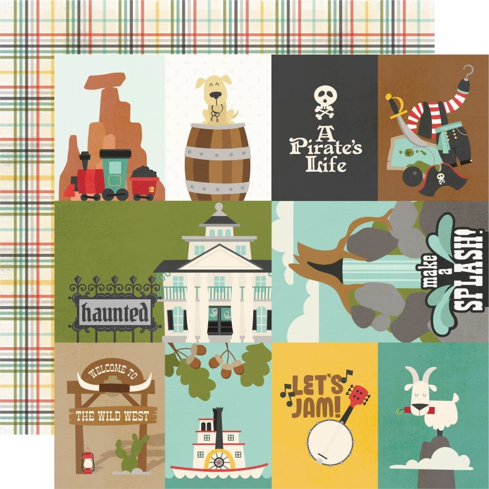 SIMPLE STORIES SIMPLE STORIES SAY CHEESE FRONTIER AT THE PARK ELEMENTS 1 12x12 CARDSTOCK