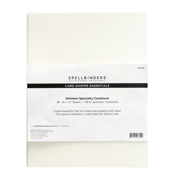 SPELLBINDERS SPELLBINDERS GLIMMER SPECIALITY CARD SHOPPE ESSENTIALS CARDSTOCK 8.5x11 10/PK