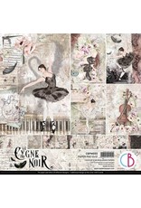 CIAO BELLA CIAO BELLA LE CYGNE NOIR PAPER PAD 12"x12" 12 DOUBLE-SIDED PAPERS