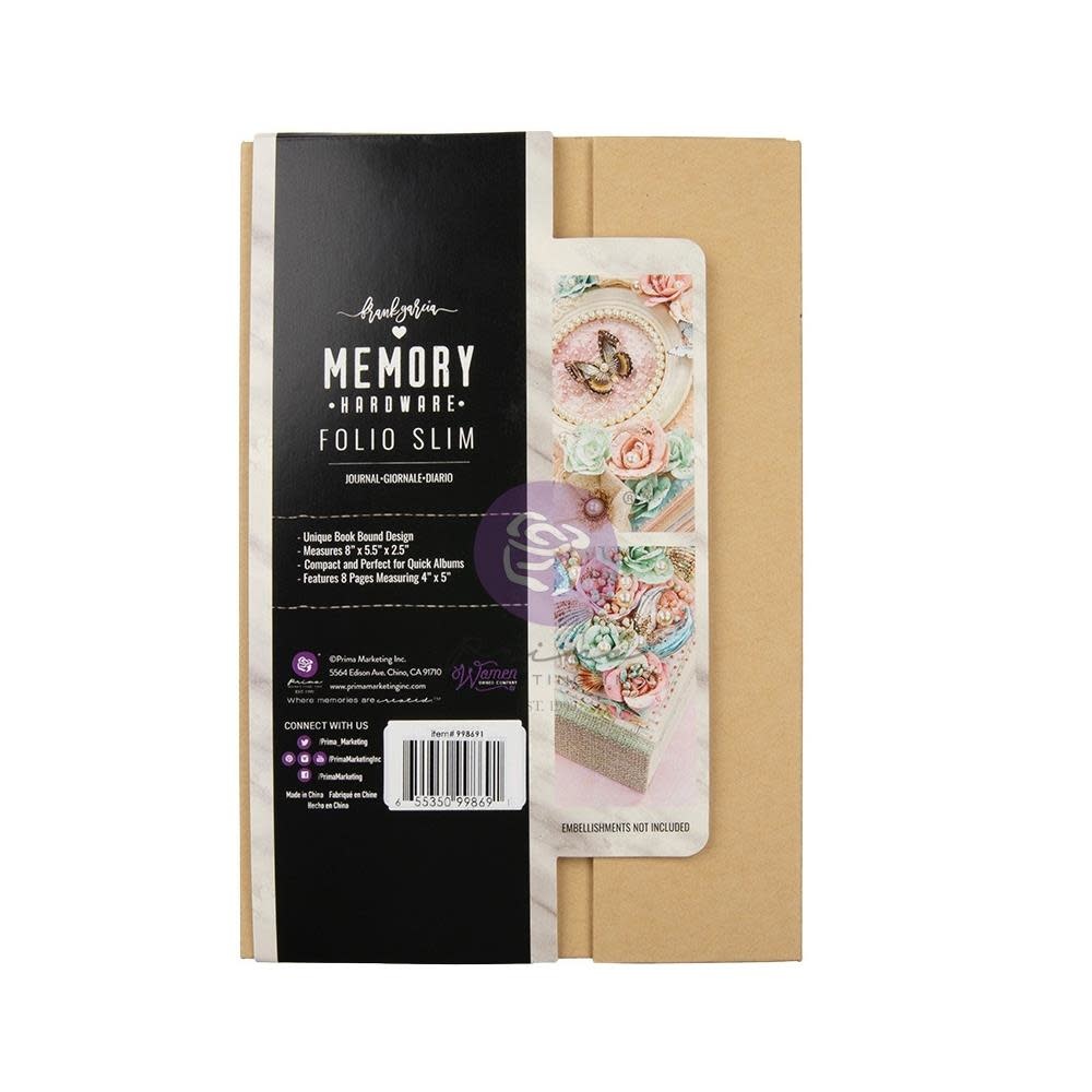 PRIMA PRIMA FRANK GARCIA MEMORY HARDWARE FOLIO SLIM WITH 8 PAGES CHIPBOARD ALBUM