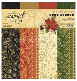 GRAPHIC 45 GRAPHIC 45 WARM WISHES PATTERNS & SOLIDS COLLECTION PAD 12x12 16 SHEETS