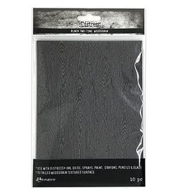 RANGER TIM HOLTZ DISTRESS HALLOWEEN BLACK TWO-TONE WOODGRAIN CARDSTOCK 5x7 10PK