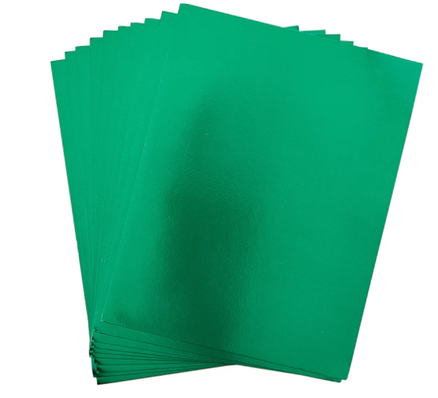 SPELLBINDERS SPELLBINDERS MIRROR GREEN CARDSTOCK 8.5x11 10/PK