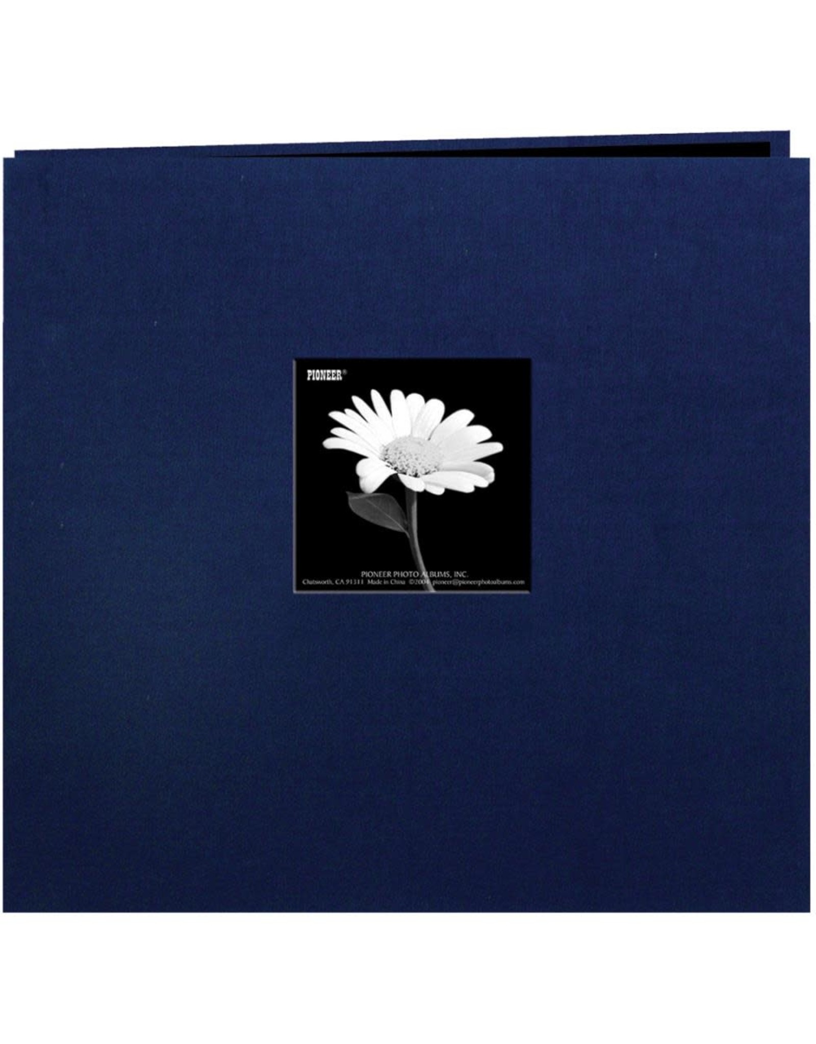 PIONEER PIONEER REGAL NAVY BOOK CLOTH COVER 8x8 POST BOUND ALBUM WITH WINDOW
